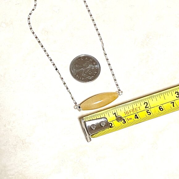 2/$20, Natural Yellow Aventurine Necklace, Genuine Gemstone & Stainless Chain - Picture 7 of 9